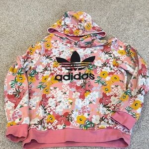 Adidas Pink Floral Hoodie